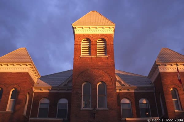 Athens Town Hall is Glowing