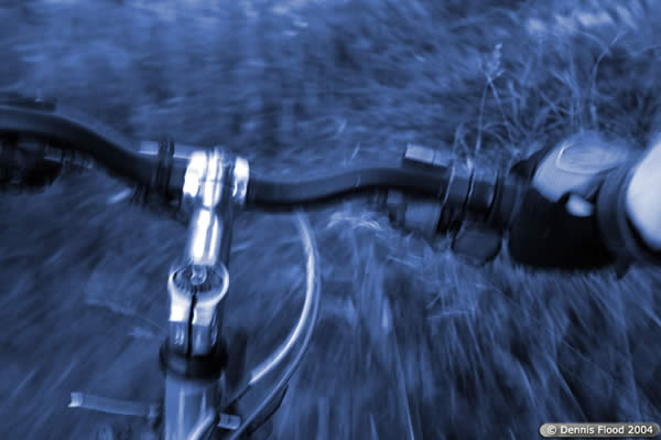 Blue Biker Blur