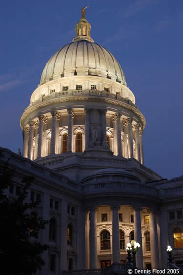 Wisconsin State Capitol at Dusk